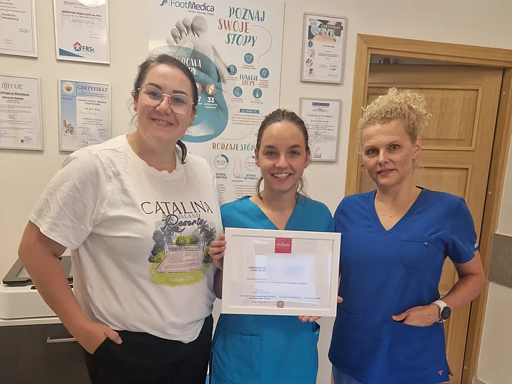 Kursantka z Ortomedicum Wrocław z certyfikatem Pro Pedis